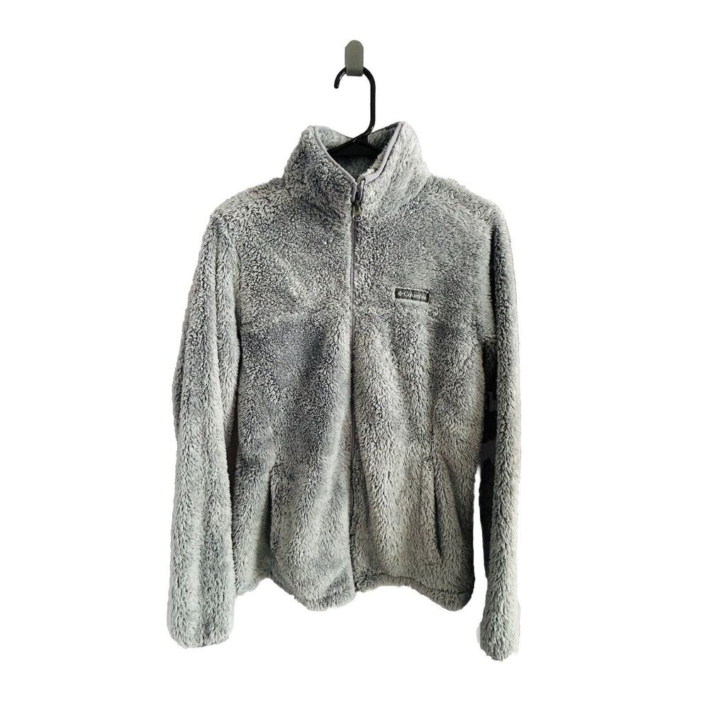Columbia (S) Jacket Womens Size Small Gray Cloudy Day Full Zip Fleece Sweater